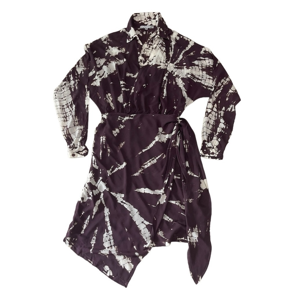 Young Fabulous & Broke Raine Wrap Dress in Purple Size Medium